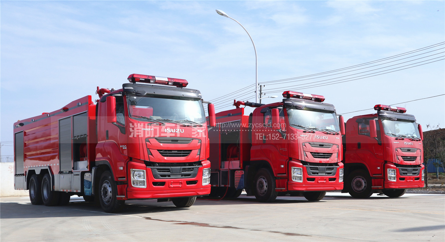 三臺(tái)五十鈴后雙橋干粉泡沫聯(lián)用消防車出口阿富汗